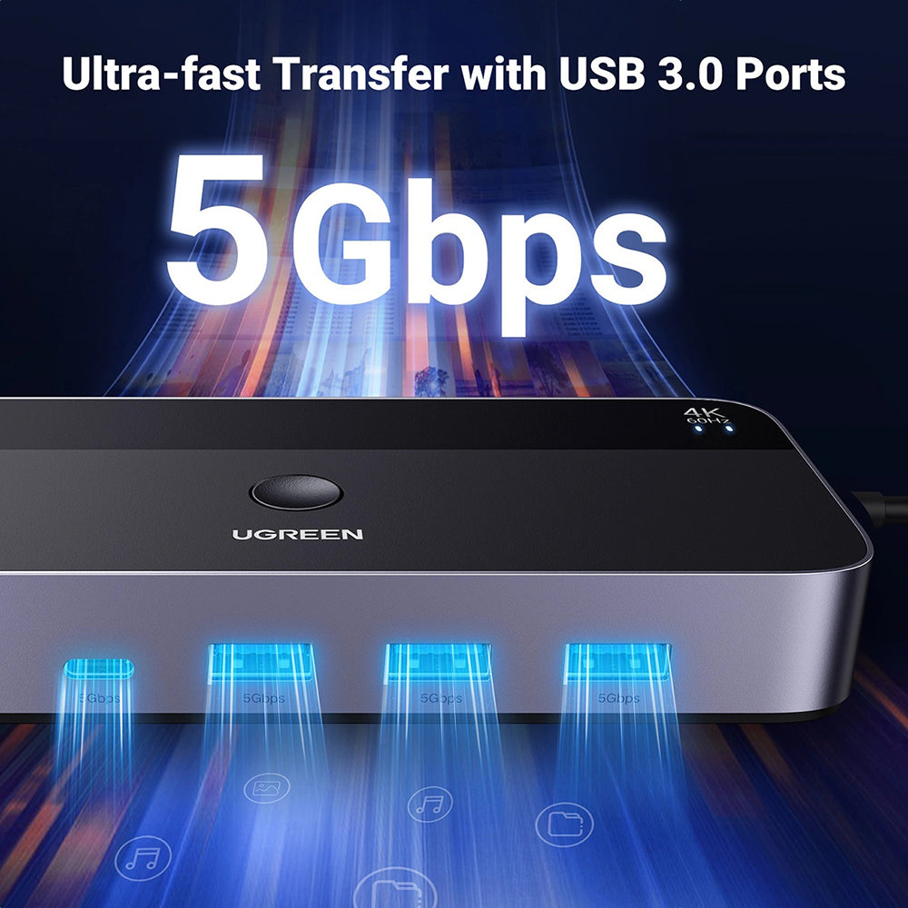 Switch Vídeo HDMI UGREEN CM664, Preto