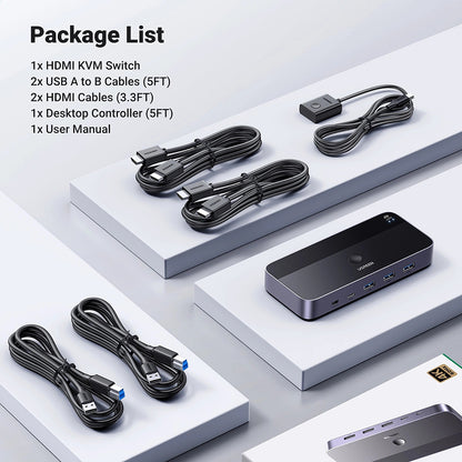 Switch Vídeo HDMI UGREEN CM664, Preto