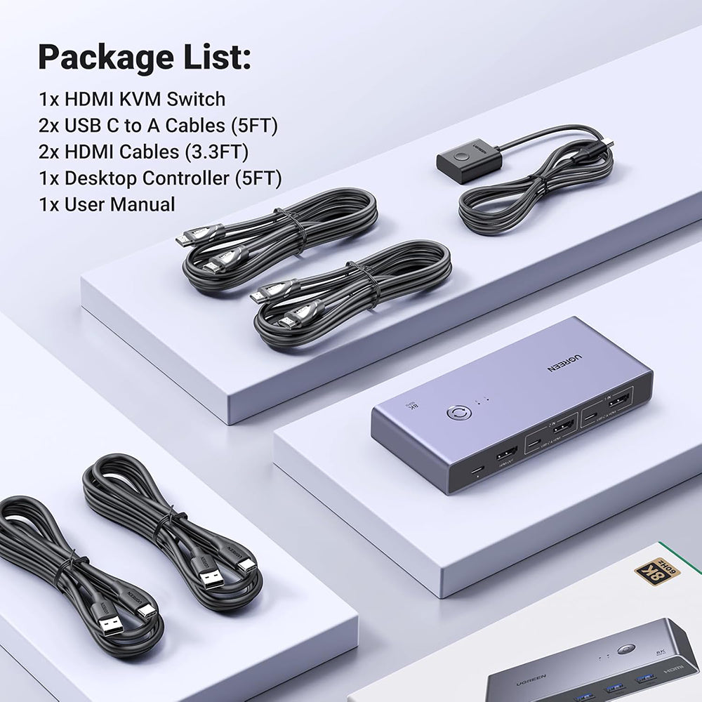 Switch Video UGREEN CM692, Cinzento