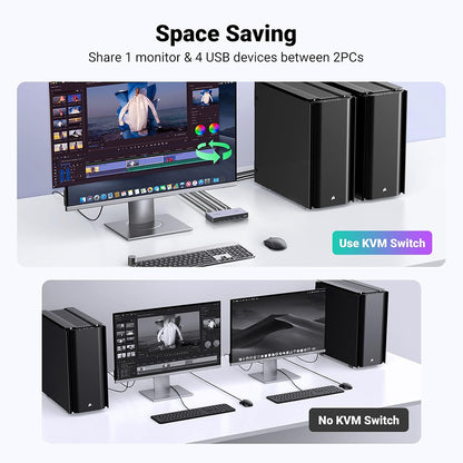 Switch Video UGREEN CM692, Cinzento