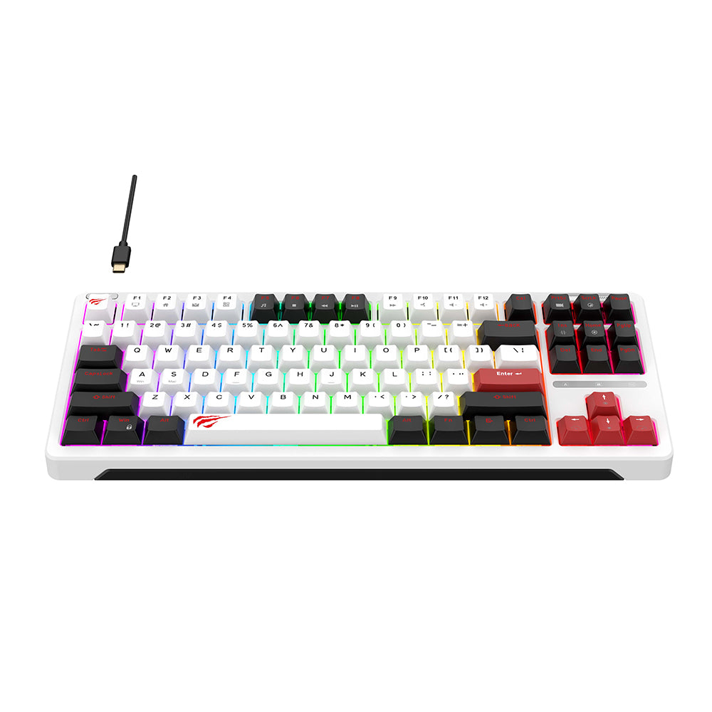 Teclado Gaming HAVIT KB902L, RGB, 1.8m, Multicolor