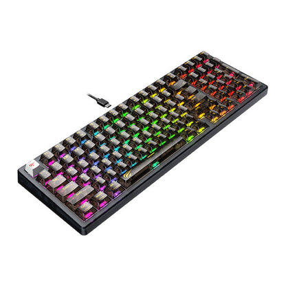 Teclado Gaming Wired USB HAVIT KB875L, RGB, 1.8m, Transparência Negra