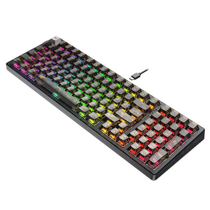 Teclado Gaming Wired USB HAVIT KB875L, RGB, 1.8m, Transparência Negra