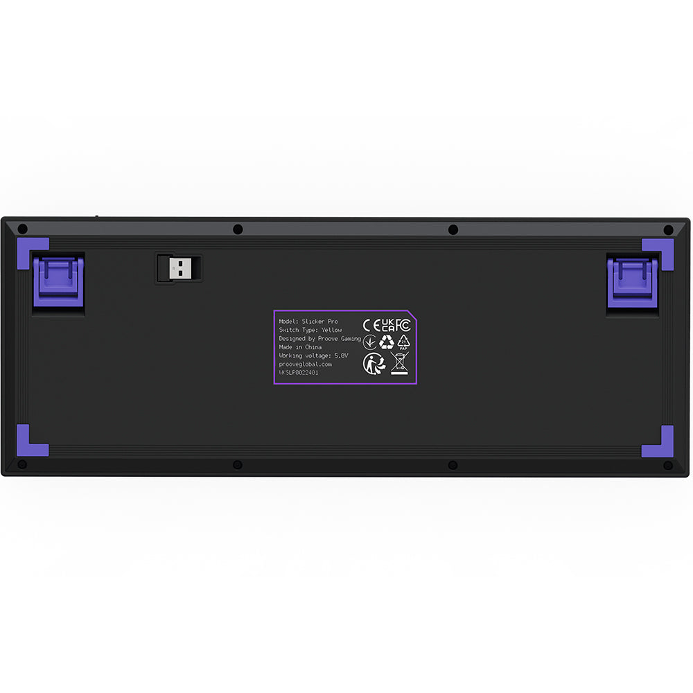 Teclado Gaming Wireless Proove Slicker Pro, RGB, BT / Wi-Fi / Com fio, 1.8m, Preto WKSLPEN22416