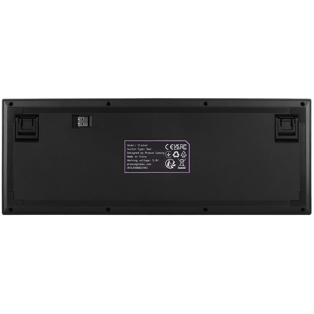 Teclado Gaming Wireless Proove Slicker, RGB, BT / Wi-Fi / Com fios, 1.8m, Preto WKSLEN00022401