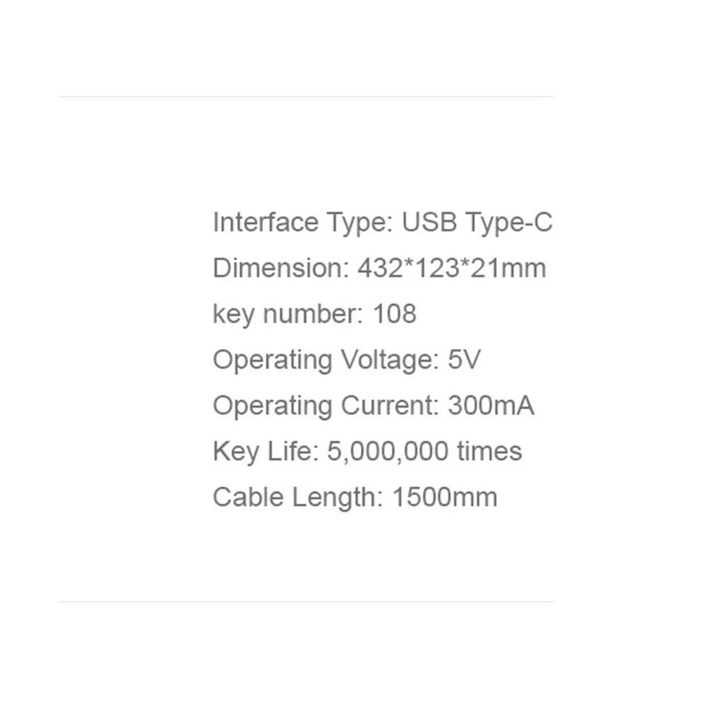 Teclado Wired USB HAVIT KB252, USB-C, 1.5m, Preto