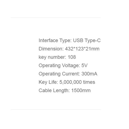 Teclado Wired USB HAVIT KB252, USB-C, 1.5m, Preto