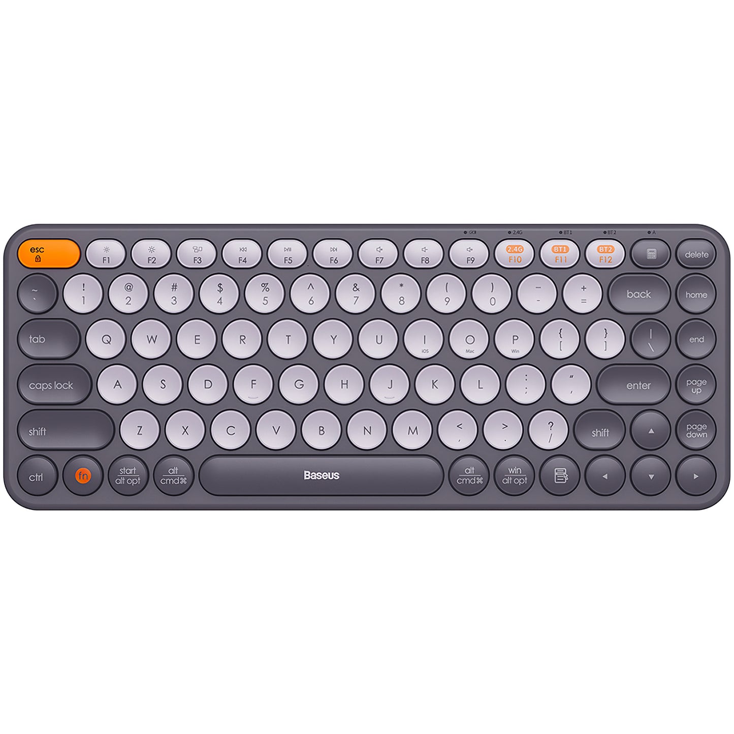 Teclado sem fios Baseus K01A Tri-Mode, BT / Wi-Fi, cinzento B009009555550383333-00