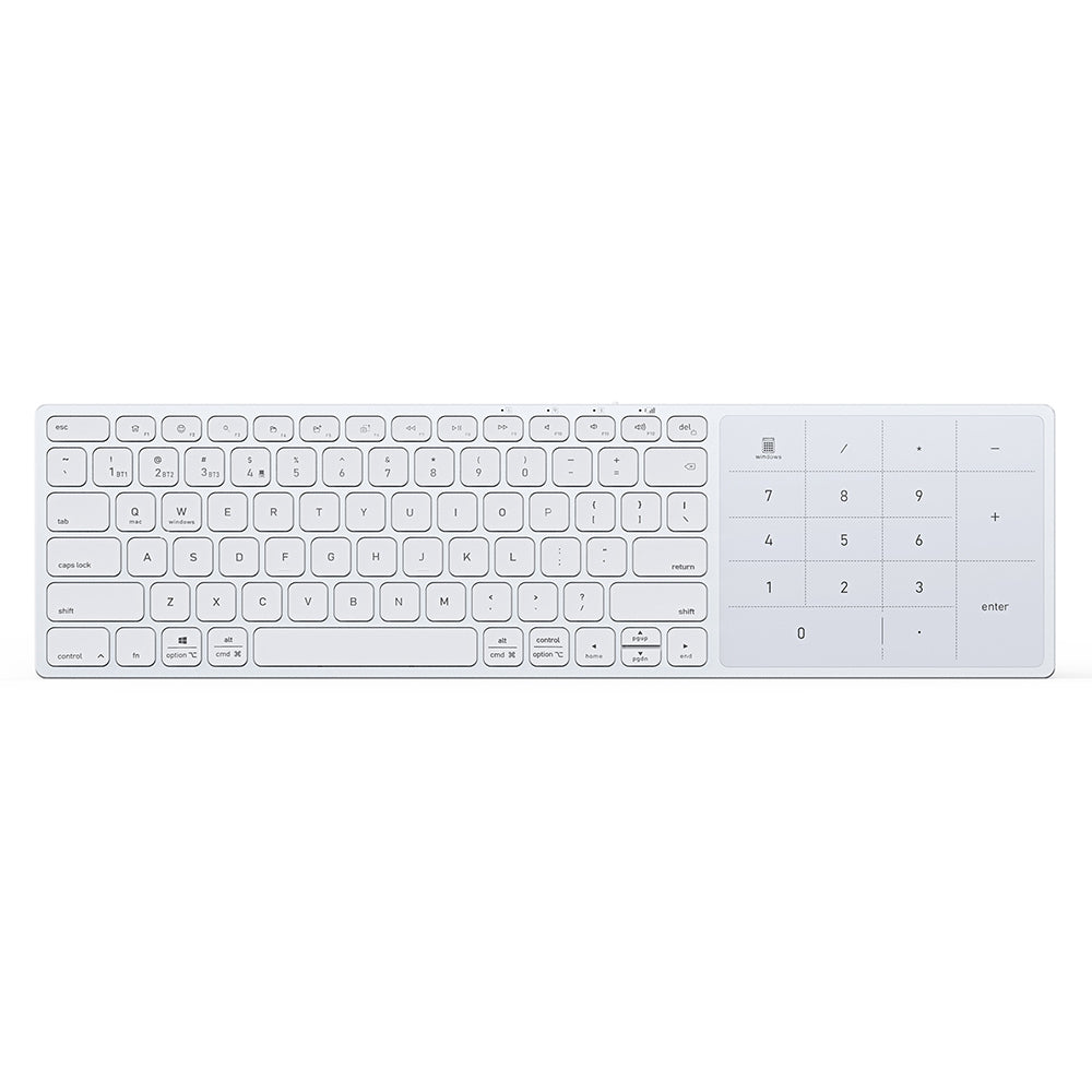 Teclado Wireless DUX DUCIS LK, BT / Wi-Fi, Branco