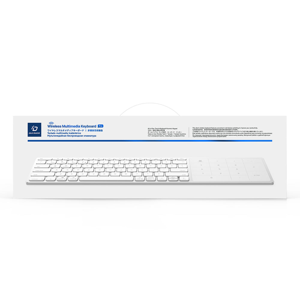 Teclado Wireless DUX DUCIS LK, BT / Wi-Fi, Branco