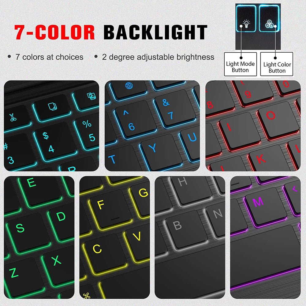 Teclado Wireless Techsuit WK1, RGB, Preto