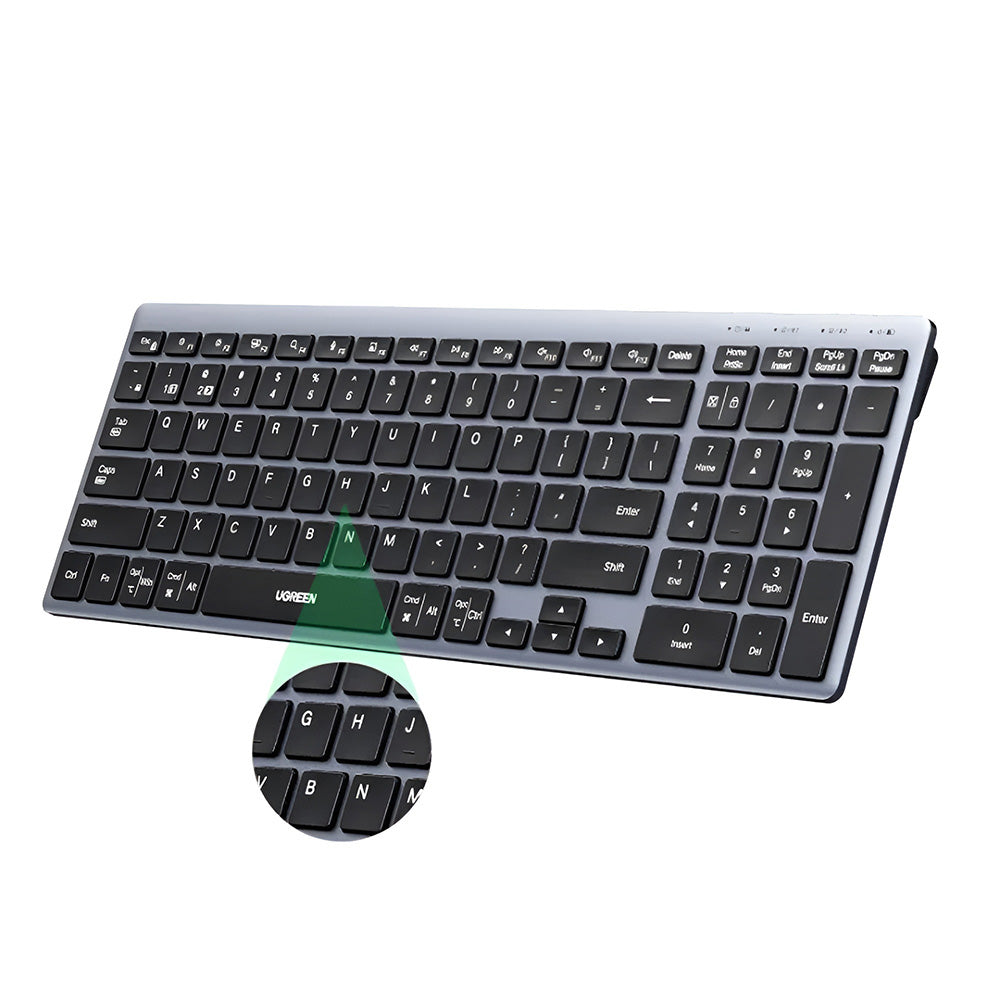 Teclado Wireless UGREEN K552 (75163), BT / Wi-Fi, Preto