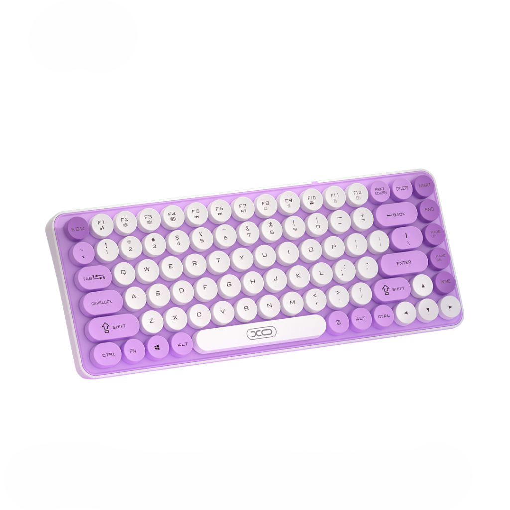 Teclado Wireless XO Design KB-12, BT / Wi-Fi, Roxo