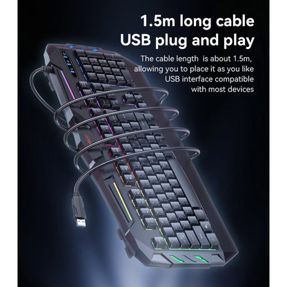 Teclado Wireless Yesido KB21, RGB, 1.5m, Preto