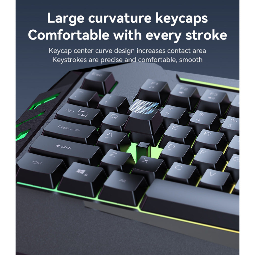 Teclado Wireless Yesido KB21, RGB, 1.5m, Preto