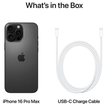Apple iPhone 16 Pro Max Mobile Phone, 256GB, Titanium Black MYWV3ZD/A