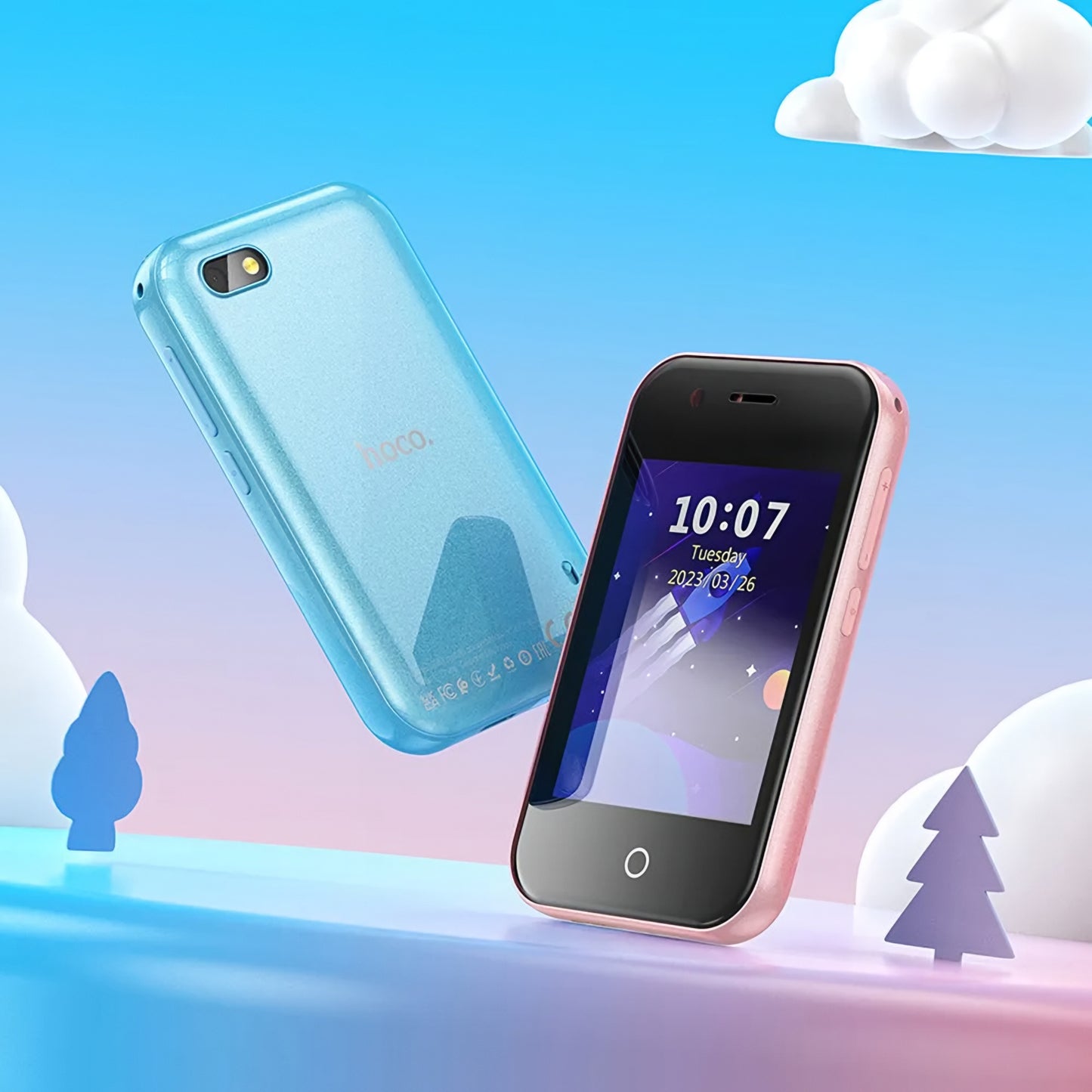 Telemóvel HOCO Y102 Kids, 2G, Ecrã 2.8 polegadas, Azul