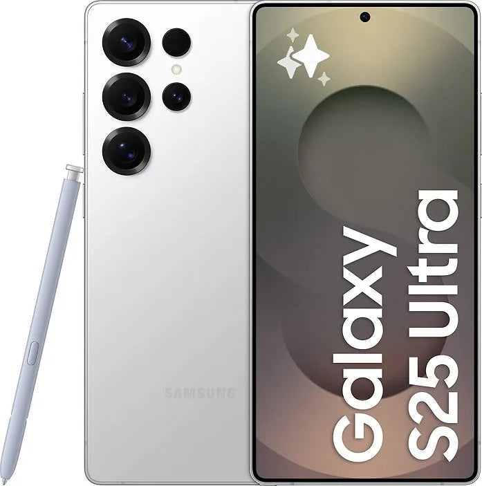 Samsung Galaxy S25 Ultra Mobile Phone, 512GB, 12GB, Titanium Whitesilver SM-S938BZSGEUB