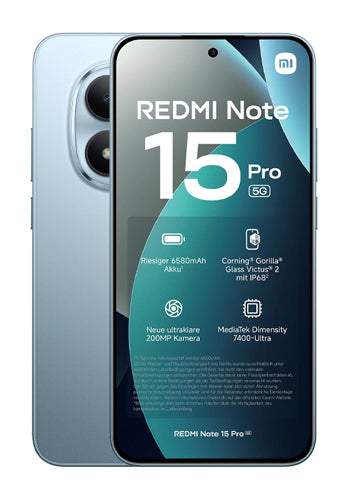 Telemóvel Xiaomi Redmi Note 15 Pro 5G, 512GB, 8GB, Glacier Blue
