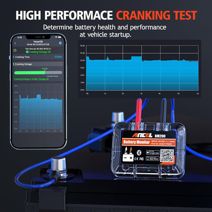 Tester Bluetooth Monitorização Bateria Automóvel Ancel BM200
