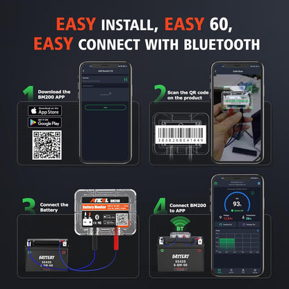 Tester Bluetooth Monitorização Bateria Automóvel Ancel BM200