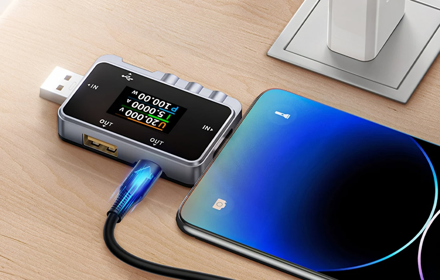 Tester de Serviço Fnirsi FNAC-28, USB-A / USB-C