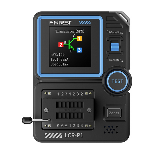 Tester Service Fnirsi LCR-P1 para medição de condensadores e transístores