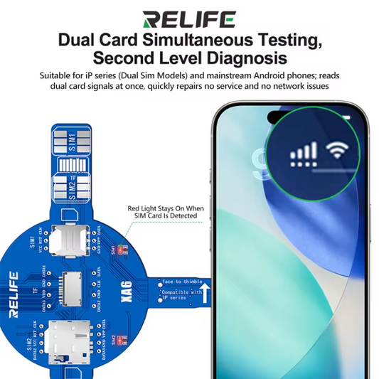 Tester Service Relife XA6 Dual para Cartão SIM / Cartão de Memória