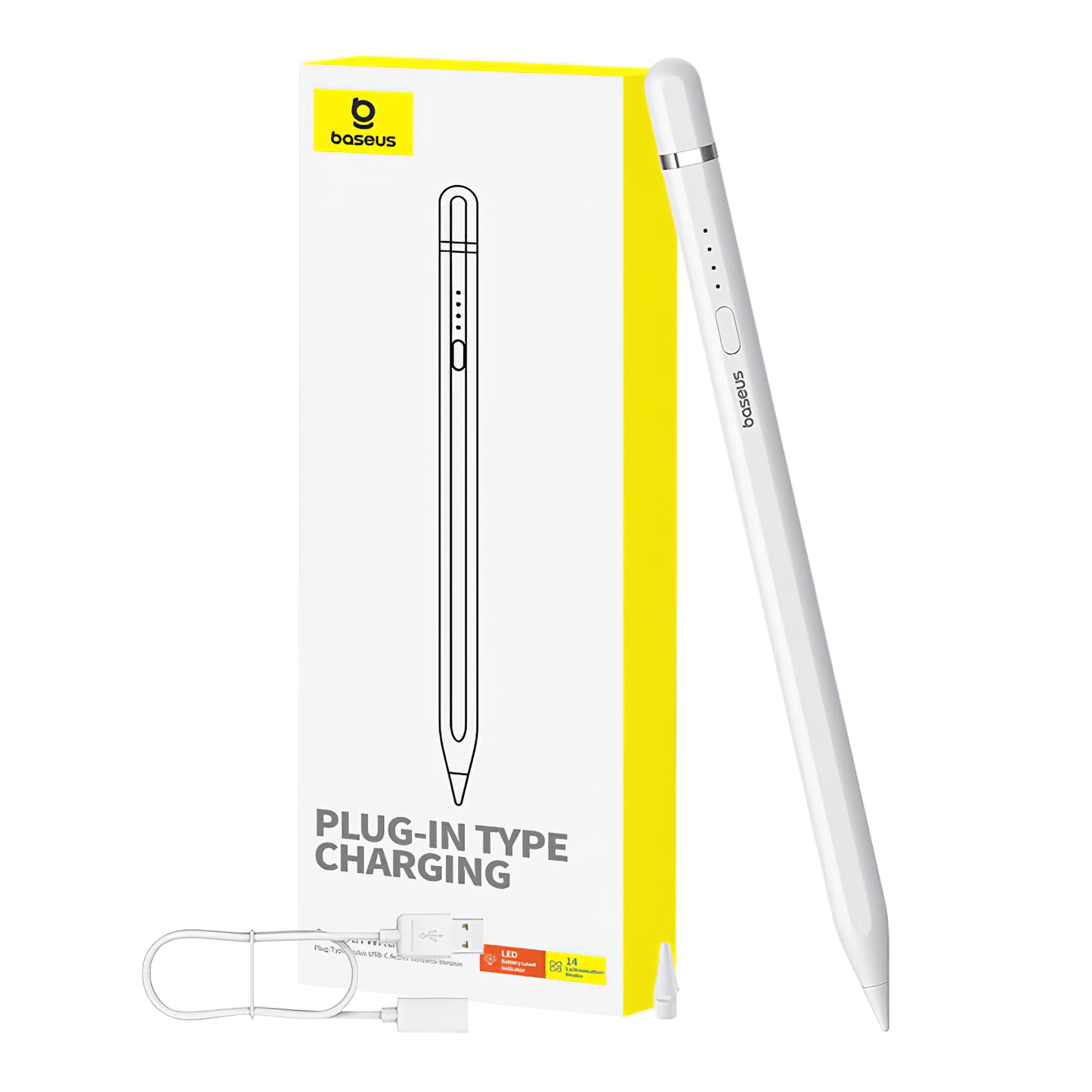 Caneta tátil Baseus Smooth Writing 2 Series para Apple iPad, Versão ativa, Branco P8001580621111-00 