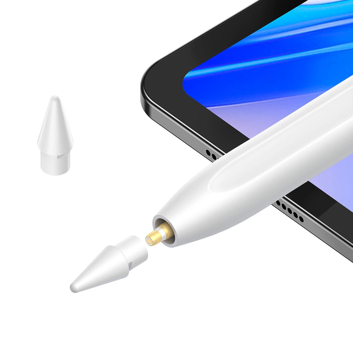 Touch Pen Baseus Smooth Writing 2 Series para Apple iPad, Versão Wireless Ativa, Branco SXBC060102