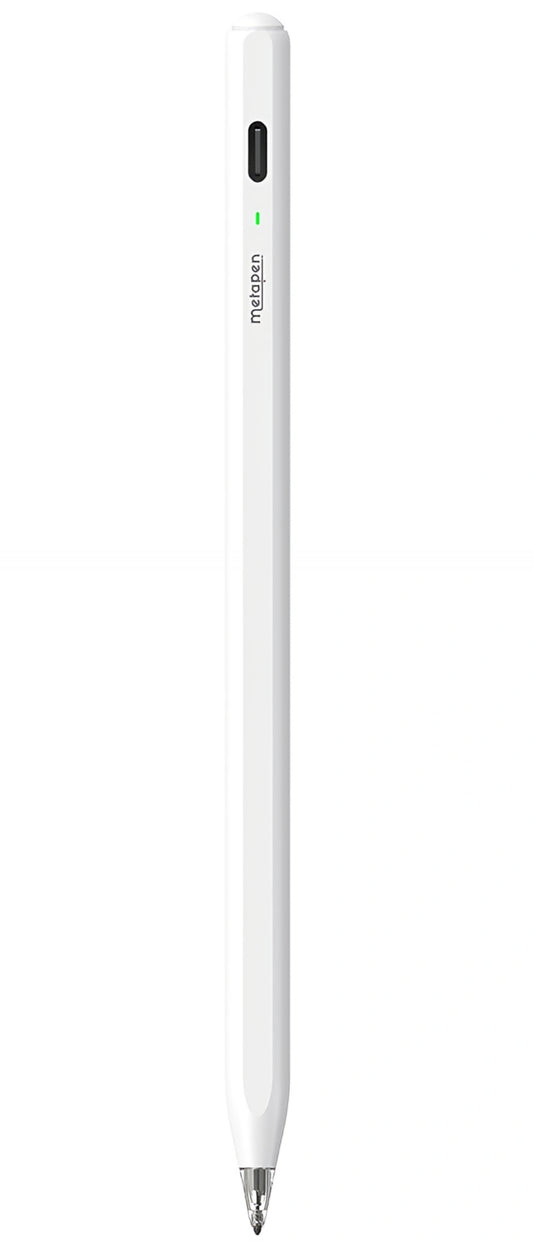 Caneta Touch Metapen Air8 Pro para Apple iPad, Versão Ativa, Branco ME-APP172