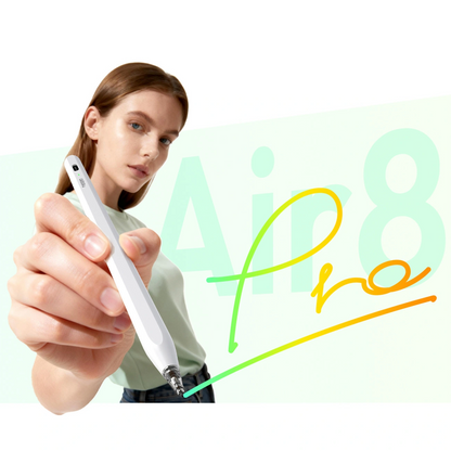 Caneta Touch Metapen Air8 Pro para Apple iPad, Versão Ativa, Branco ME-APP172