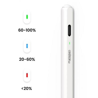 Caneta Touch Metapen Air8 Pro para Apple iPad, Versão Ativa, Branco ME-APP172