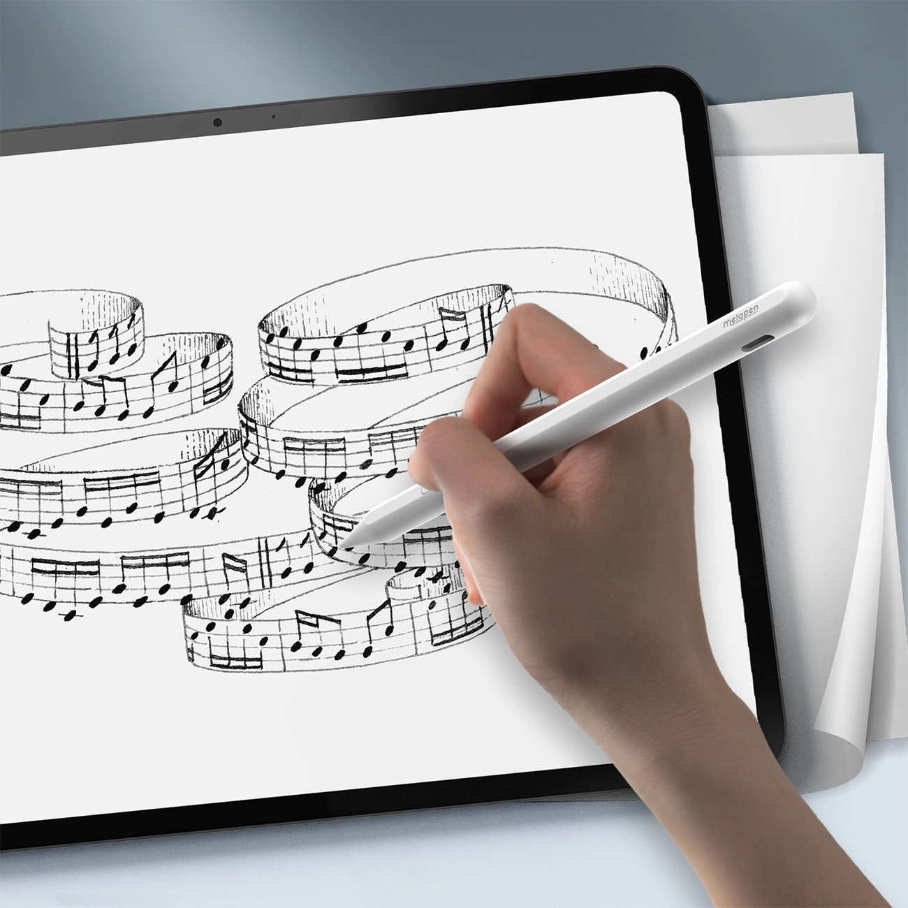 Touch Pen Metapen A11 para Apple iPad, Versão Ativa, Branco ME-APP412