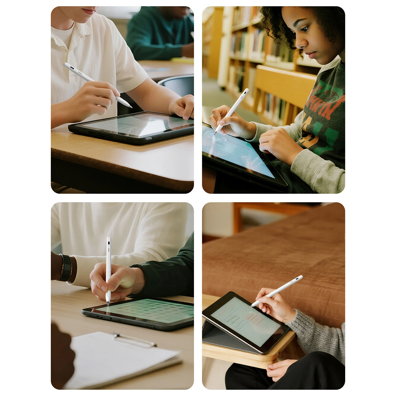 Caneta Touch Metapen Air8 Pro para Apple iPad, Versão Ativa, Branco ME-APP172