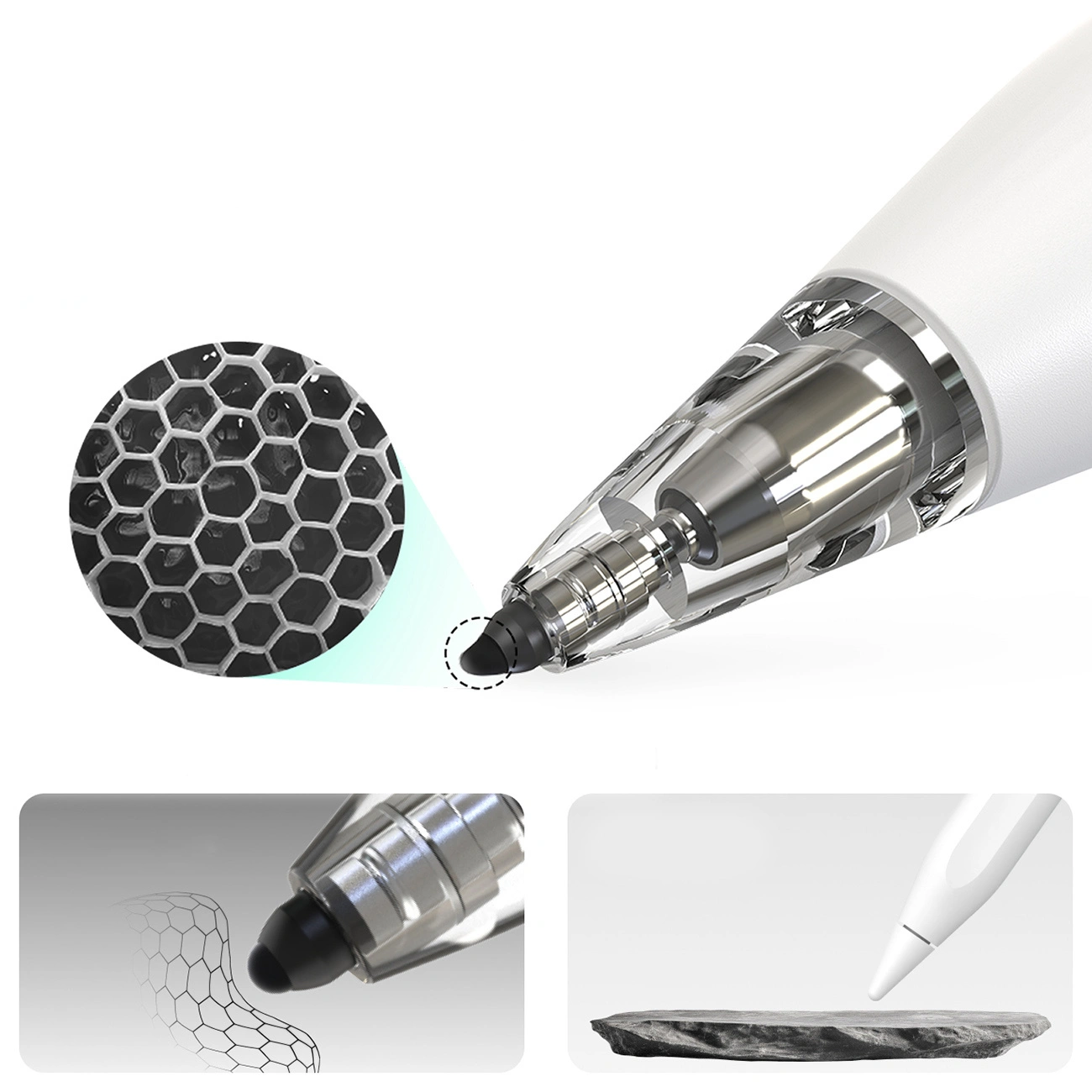 Caneta Touch Metapen Air8 Pro para Apple iPad, Versão Ativa, Branco ME-APP172