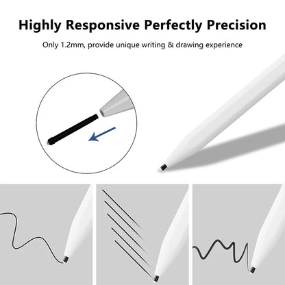 Touch Pen Techsuit A580S para Apple iPad, Versão Ativa, Branco