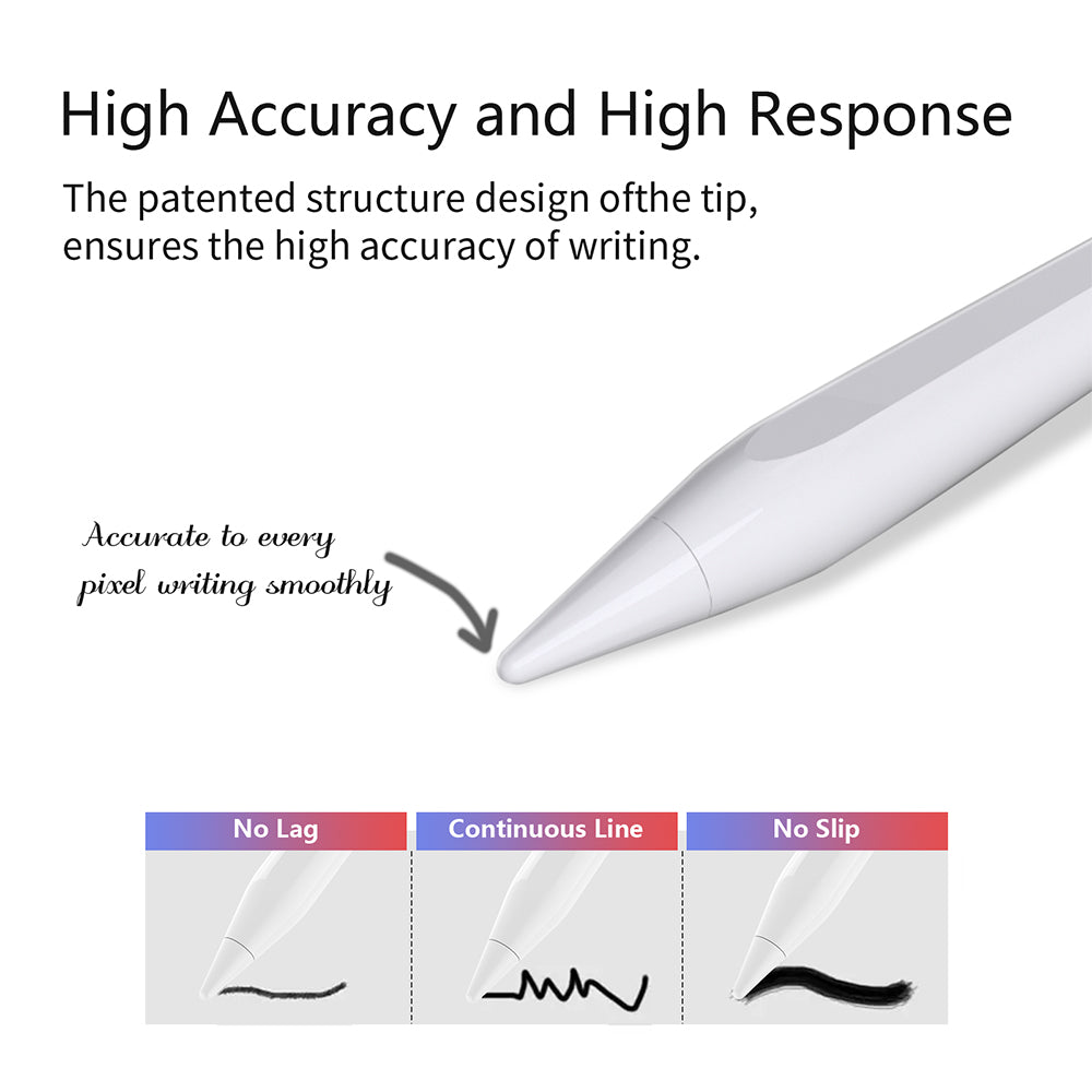 Touch Pen Techsuit AC10-CP para Apple iPad, Versão Ativa, Branco