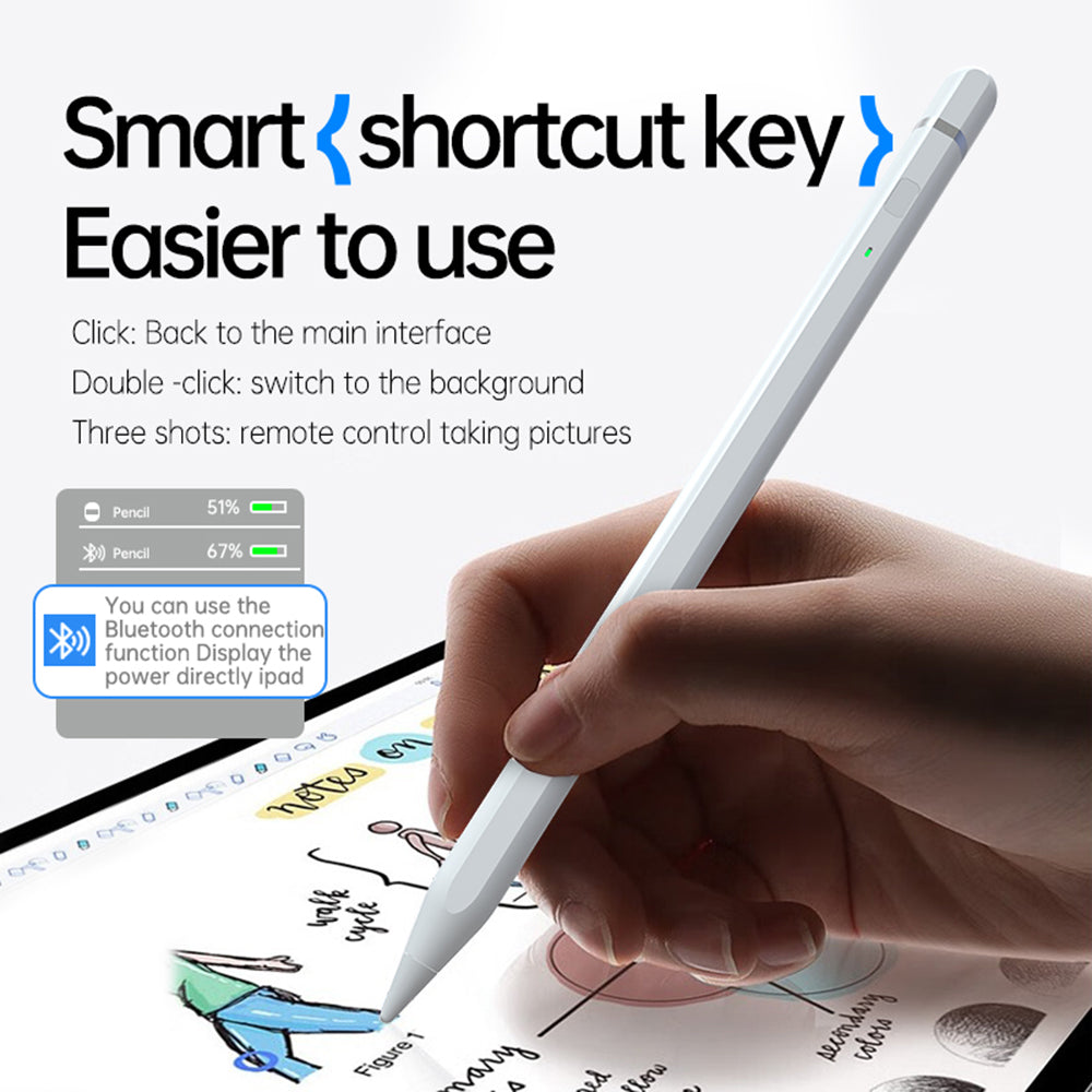 Touch Pen Techsuit AP01 Pro para Apple iPad, Versão Ativa, Branco