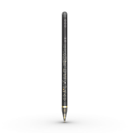 Touch Pen Techsuit C10 Pro para Apple iPad, Versão Ativa, Preto Transparente