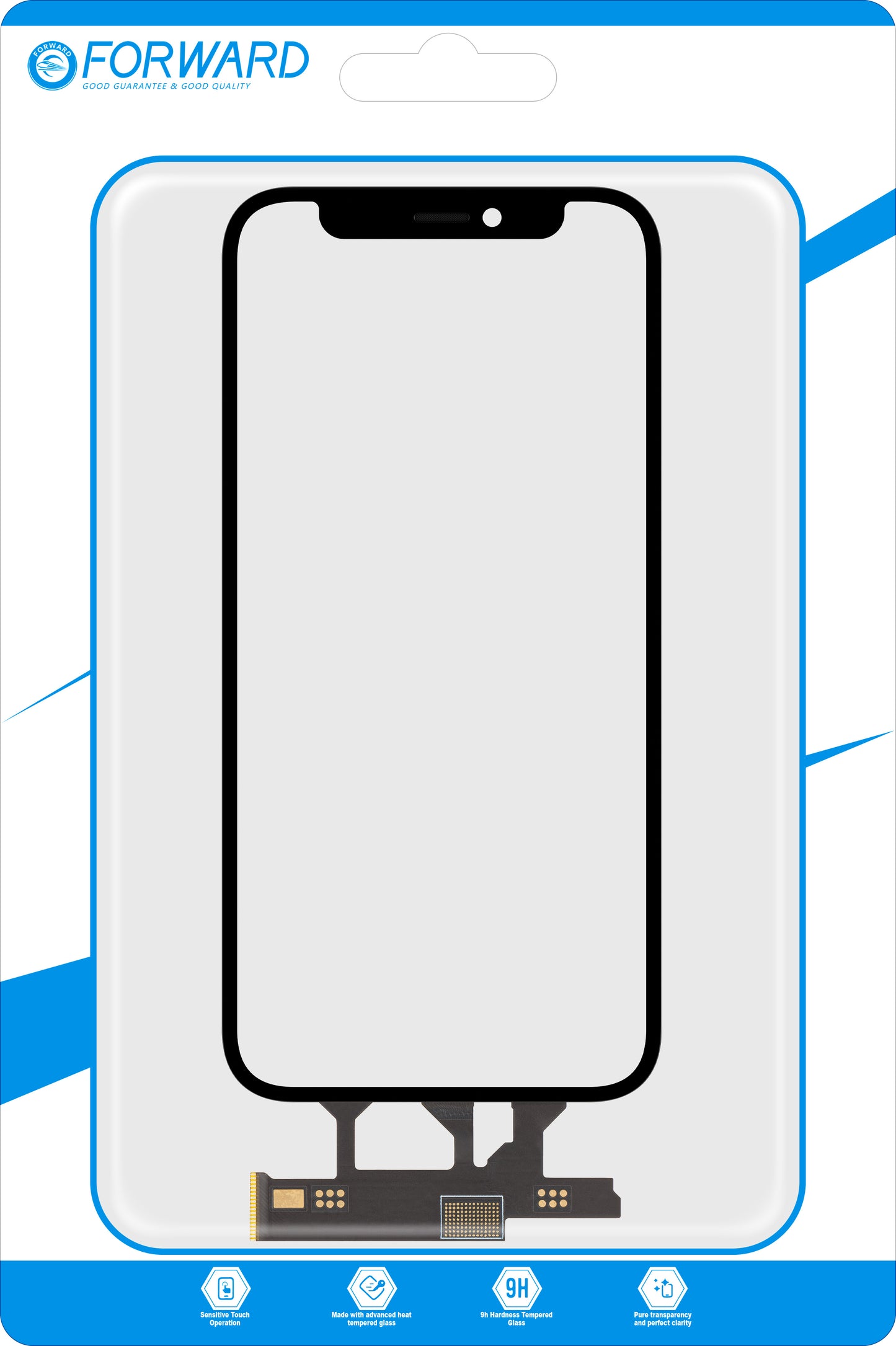 Touchscreen Forward Guard OCA para Apple iPhone 12 mini, Preto