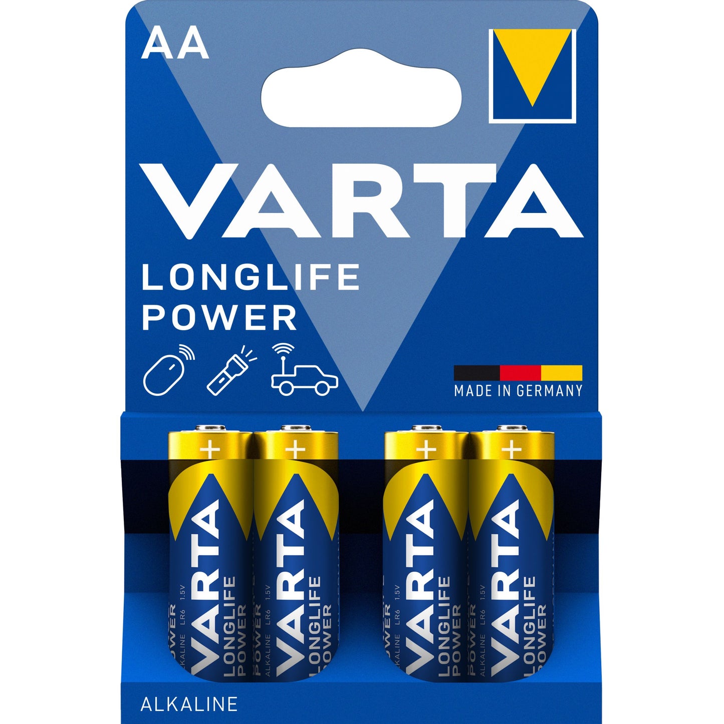 Baterias Varta Longlife Power 4906, AA / LR6, Conjunto 4 peças 04906121414