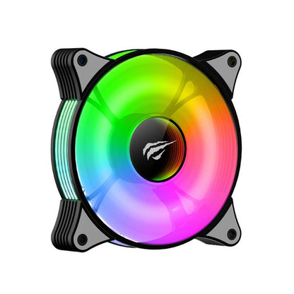 Ventilador HAVIT F2095, RGB, 600RPM - 1800RPM, 38dB, 1.44W, Preto
