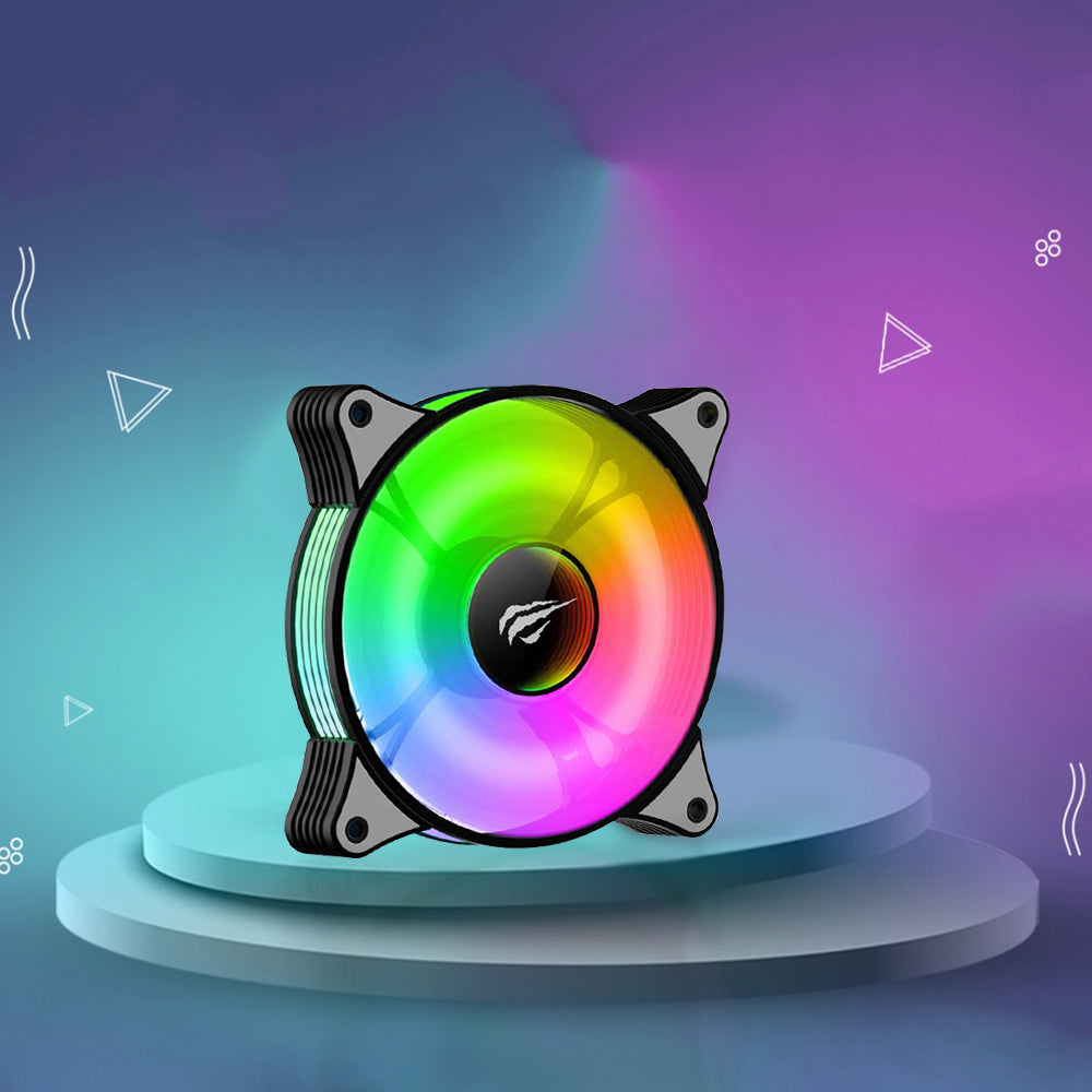 Ventilador HAVIT F2095, RGB, 600RPM - 1800RPM, 38dB, 1.44W, Preto