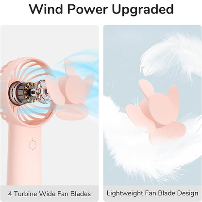 Ventilador Portátil JisuLife FA20X, Rosa