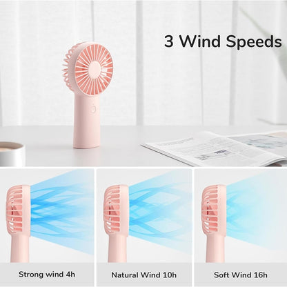 Ventilador Portátil JisuLife FA20X, Rosa