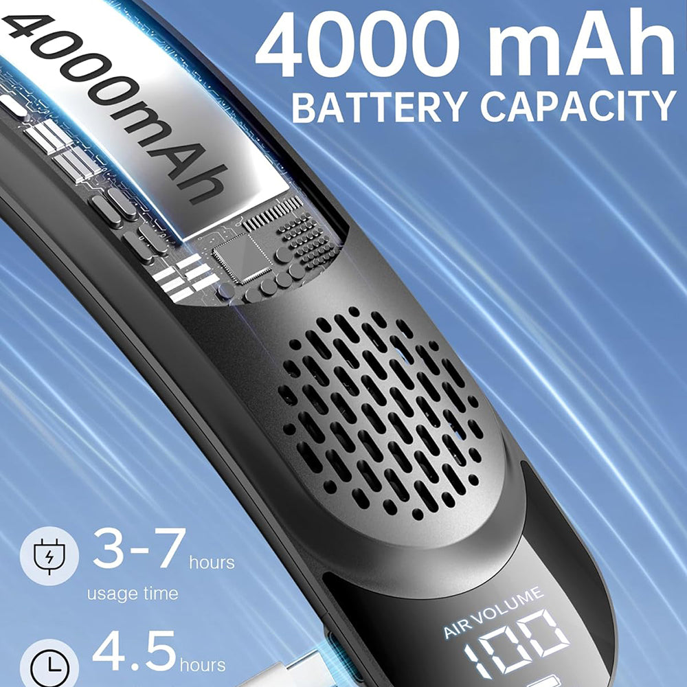 Ventilador Portátil Techsuit S8, Preto