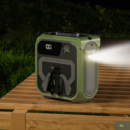 Ventilador Portátil Techsuit Z13 com bateria externa 10000mAh, Verde