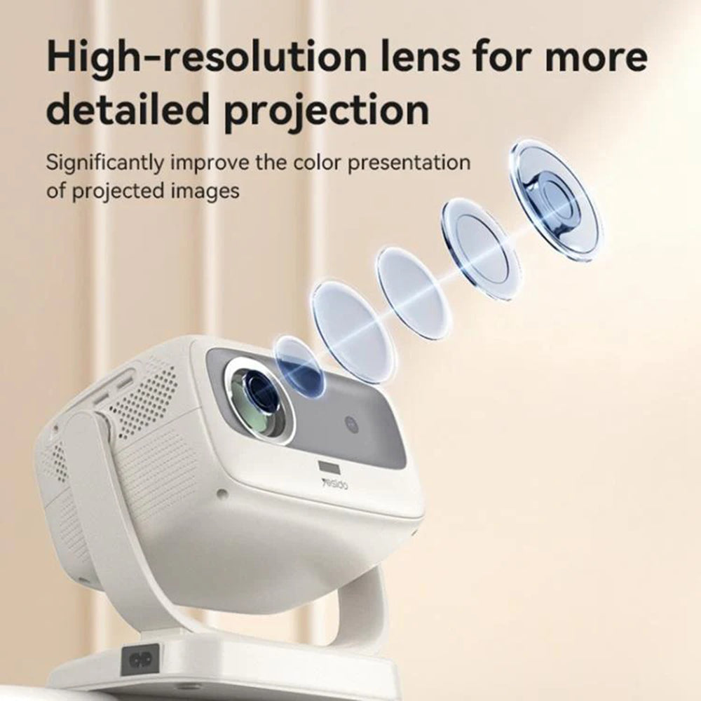 Videoprojetor Yesido TV13, 720P, 190ANSI, Android 9.0, Branco