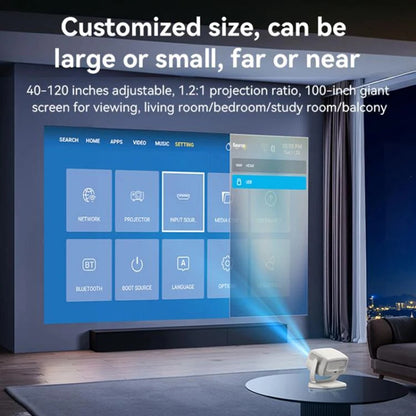 Videoprojetor Yesido TV13, 720P, 190ANSI, Android 9.0, Branco